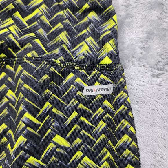 Danskin Now Leggings Womens S Black Green Pull On Crop Capri Workout Yoga Gym - Picture 3 of 11